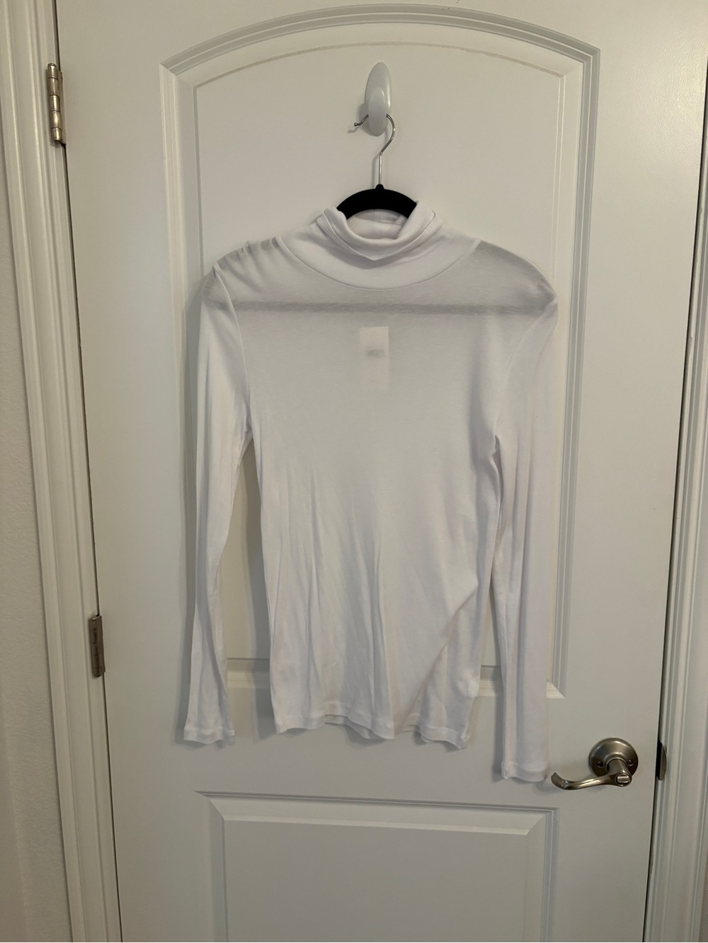 Splendid 1x1 Classic Long Sleeve Turtleneck White L NWT